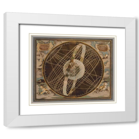 Celestial I White Modern Wood Framed Art Print with Double Matting by Brennan, Russell
