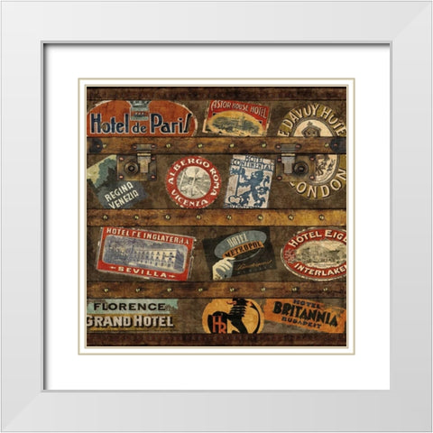 Well Traveled II White Modern Wood Framed Art Print with Double Matting by Brennan, Russell