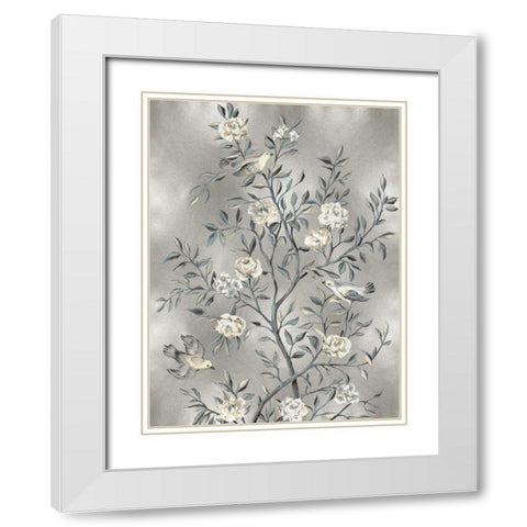 Chinoiserie III White Modern Wood Framed Art Print with Double Matting by Campbell, Renee