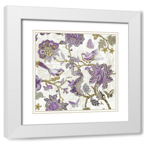 Passing Thru - Amethyst I White Modern Wood Framed Art Print with Double Matting by Campbell, Renee
