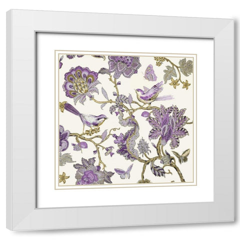 Passing Thru - Amethyst III White Modern Wood Framed Art Print with Double Matting by Campbell, Renee