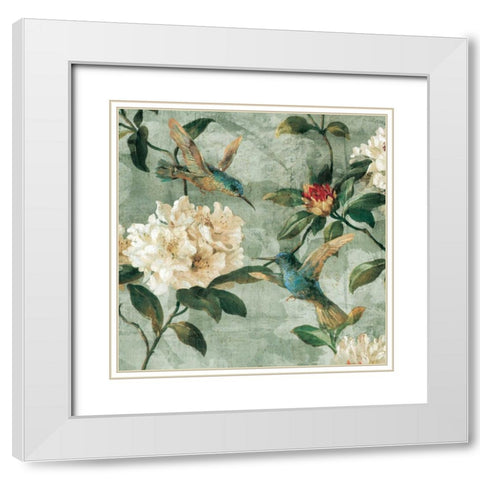 Birds of a Feather I White Modern Wood Framed Art Print with Double Matting by Campbell, Renee