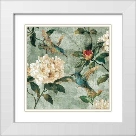 Birds of a Feather I White Modern Wood Framed Art Print with Double Matting by Campbell, Renee