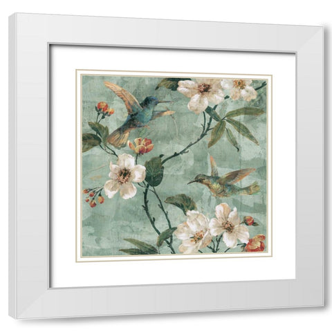 Birds of a Feather II White Modern Wood Framed Art Print with Double Matting by Campbell, Renee