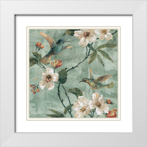 Birds of a Feather II White Modern Wood Framed Art Print with Double Matting by Campbell, Renee