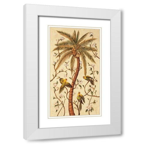 Tropical Panel I White Modern Wood Framed Art Print with Double Matting by Jimenez, Rodolfo