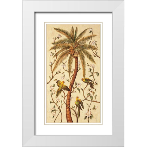 Tropical Panel I White Modern Wood Framed Art Print with Double Matting by Jimenez, Rodolfo