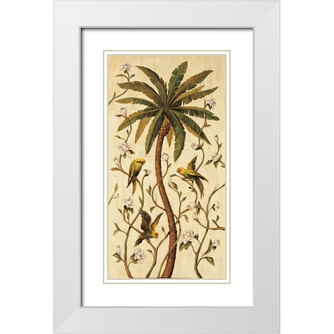 Tropical Panel II White Modern Wood Framed Art Print with Double Matting by Jimenez, Rodolfo
