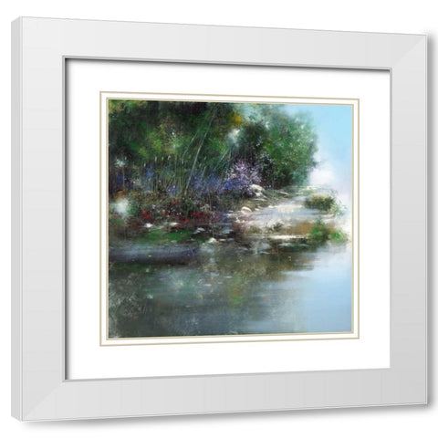 Spring Fever White Modern Wood Framed Art Print with Double Matting by Di Scenza, Ron