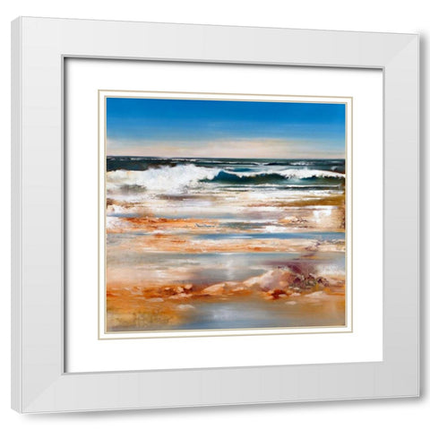 The Wave White Modern Wood Framed Art Print with Double Matting by Di Scenza, Ron