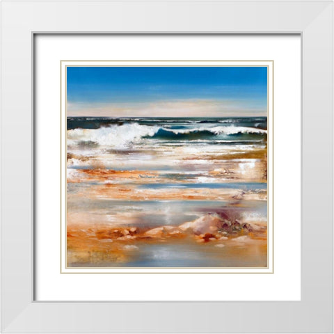 The Wave White Modern Wood Framed Art Print with Double Matting by Di Scenza, Ron