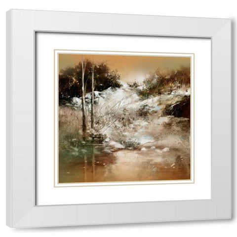 Warm Winter White Modern Wood Framed Art Print with Double Matting by Di Scenza, Ron