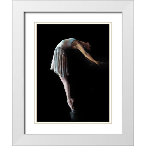 Back Bend White Modern Wood Framed Art Print with Double Matting by Di Scenza, Ron