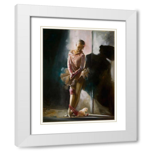 Back Stage White Modern Wood Framed Art Print with Double Matting by Di Scenza, Ron