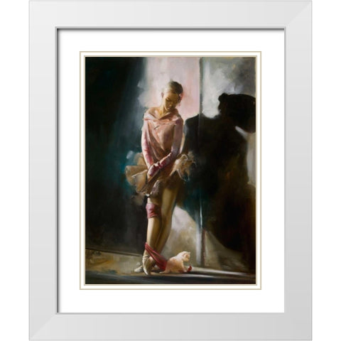 Back Stage White Modern Wood Framed Art Print with Double Matting by Di Scenza, Ron