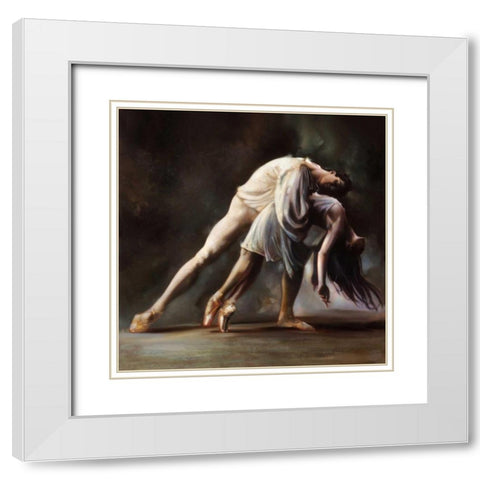 Hold Me White Modern Wood Framed Art Print with Double Matting by Di Scenza, Ron