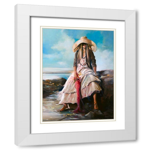 Hot Day White Modern Wood Framed Art Print with Double Matting by Di Scenza, Ron