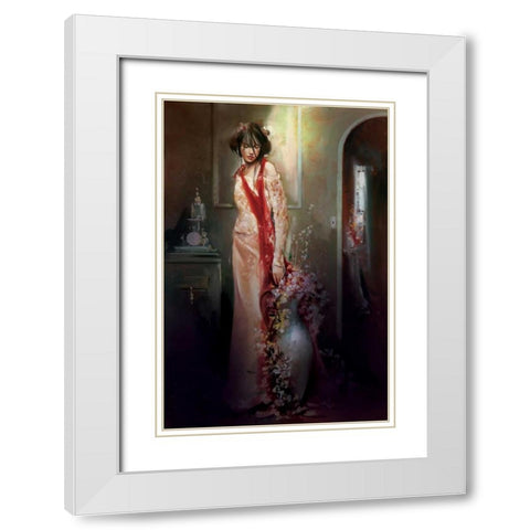Soft Touch White Modern Wood Framed Art Print with Double Matting by Di Scenza, Ron