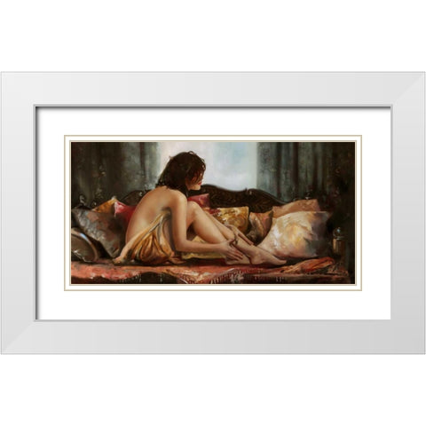Morning Pause White Modern Wood Framed Art Print with Double Matting by Di Scenza, Ron