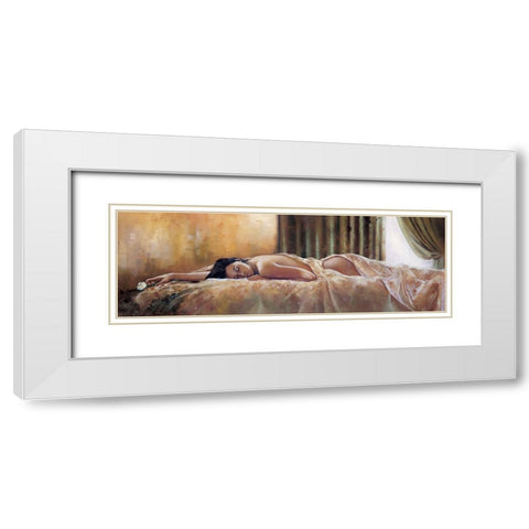 Quiet Moment White Modern Wood Framed Art Print with Double Matting by Di Scenza, Ron