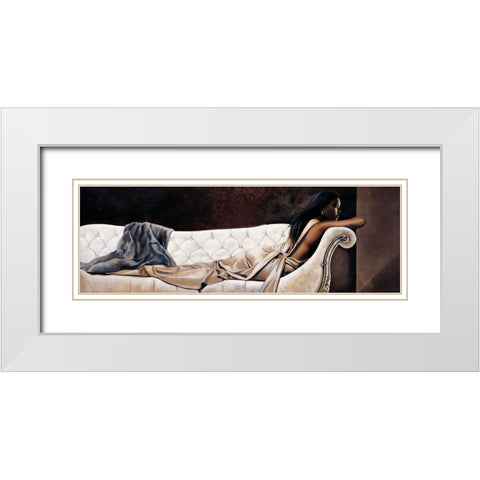 Midnight Reverie White Modern Wood Framed Art Print with Double Matting by Di Scenza, Ron