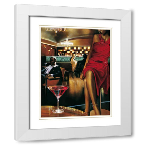 Night Out White Modern Wood Framed Art Print with Double Matting by Di Scenza, Ron