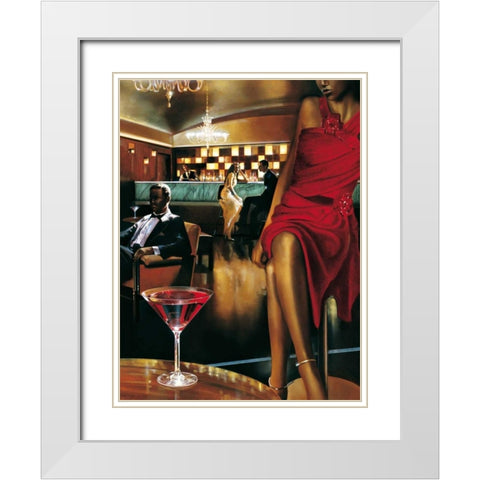 Night Out White Modern Wood Framed Art Print with Double Matting by Di Scenza, Ron