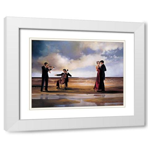 Dance with me White Modern Wood Framed Art Print with Double Matting by Di Scenza, Ron