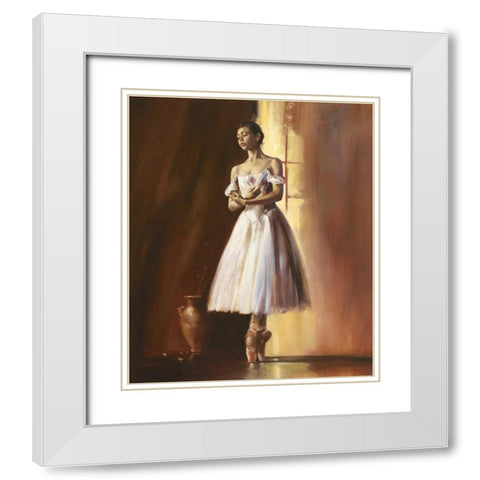 Resplendent White Modern Wood Framed Art Print with Double Matting by Di Scenza, Ron