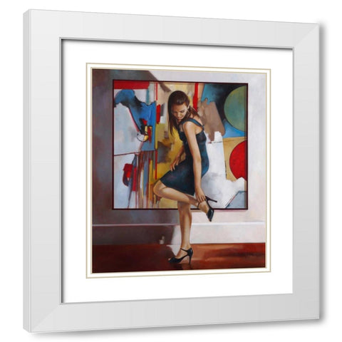 Unexpected White Modern Wood Framed Art Print with Double Matting by Di Scenza, Ron