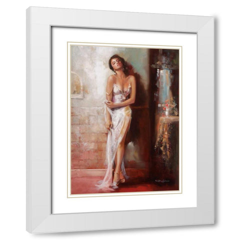Beyond Seduction White Modern Wood Framed Art Print with Double Matting by Di Scenza, Ron