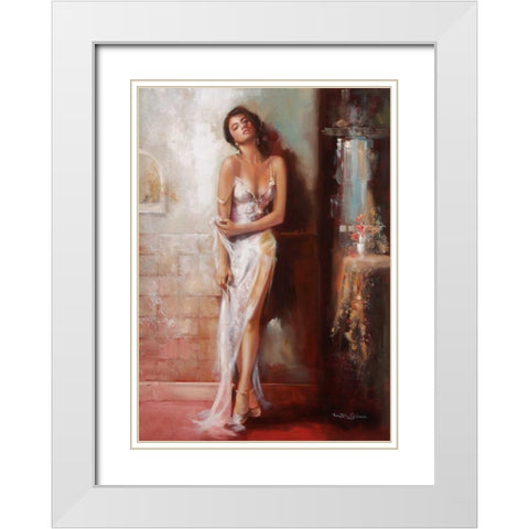 Beyond Seduction White Modern Wood Framed Art Print with Double Matting by Di Scenza, Ron
