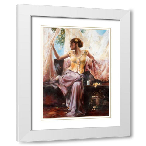 Morning Splendor White Modern Wood Framed Art Print with Double Matting by Di Scenza, Ron