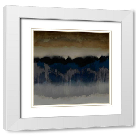 Organic I White Modern Wood Framed Art Print with Double Matting by Springer, Rachel