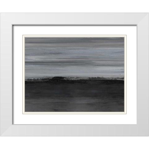 Night by Night White Modern Wood Framed Art Print with Double Matting by Springer, Rachel