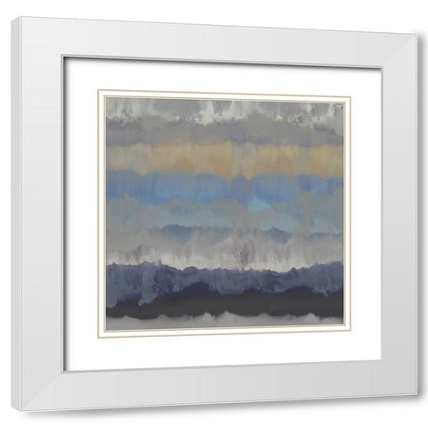 Murmur I White Modern Wood Framed Art Print with Double Matting by Springer, Rachel