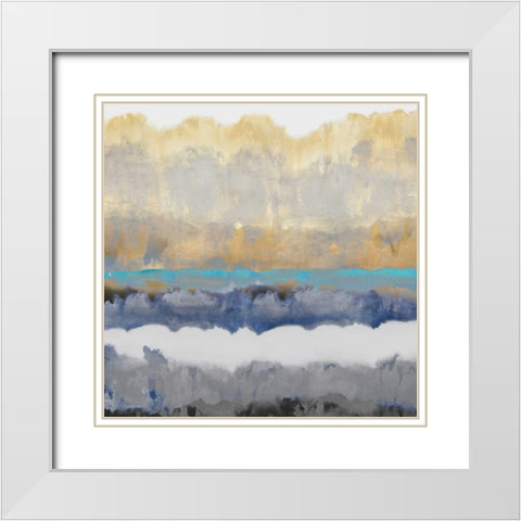 Murmur III White Modern Wood Framed Art Print with Double Matting by Springer, Rachel