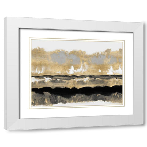 Golden Undertones I White Modern Wood Framed Art Print with Double Matting by Springer, Rachel