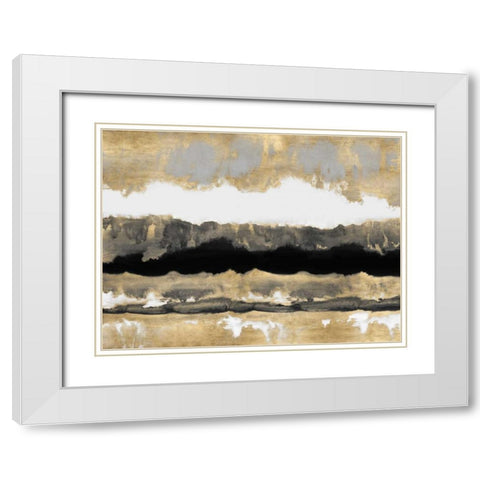 Golden Undertones II White Modern Wood Framed Art Print with Double Matting by Springer, Rachel
