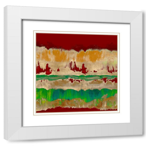 Wholeheartedly in Red White Modern Wood Framed Art Print with Double Matting by Springer, Rachel