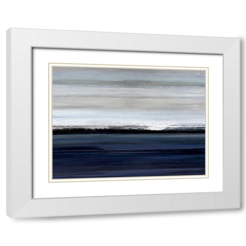 At the Edge White Modern Wood Framed Art Print with Double Matting by Springer, Rachel