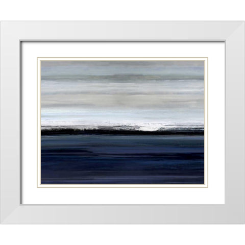 At the Edge White Modern Wood Framed Art Print with Double Matting by Springer, Rachel