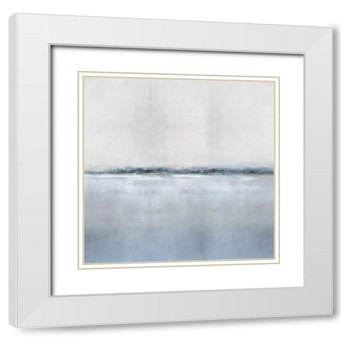 Whisper I White Modern Wood Framed Art Print with Double Matting by Springer, Rachel