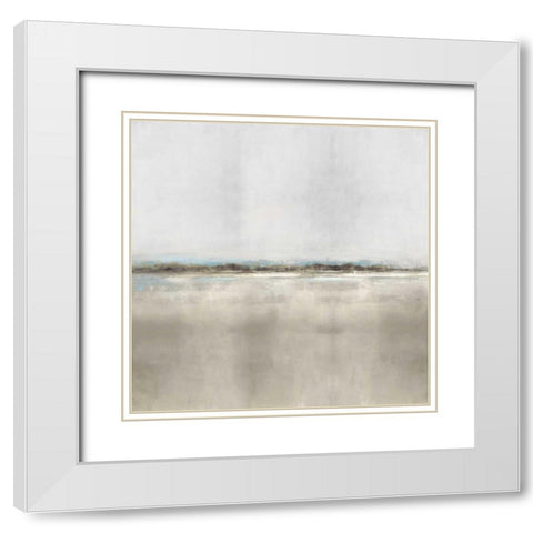 Whisper II White Modern Wood Framed Art Print with Double Matting by Springer, Rachel