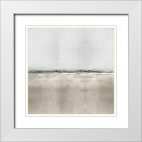 Whisper II White Modern Wood Framed Art Print with Double Matting by Springer, Rachel