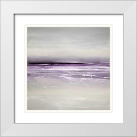 Sway in Amethyst White Modern Wood Framed Art Print with Double Matting by Springer, Rachel