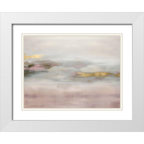 Suspend in Blush White Modern Wood Framed Art Print with Double Matting by Springer, Rachel