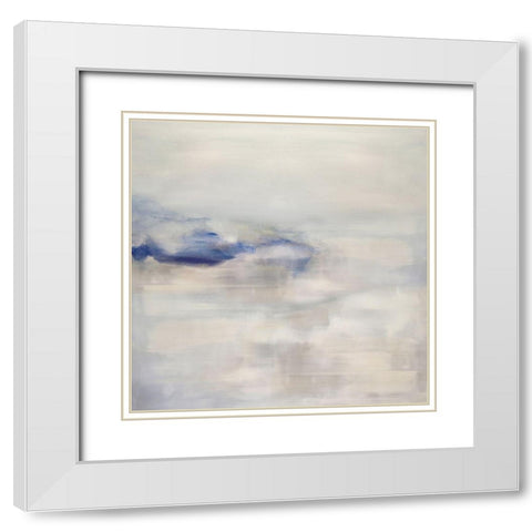 Tranquil with Blue White Modern Wood Framed Art Print with Double Matting by Springer, Rachel