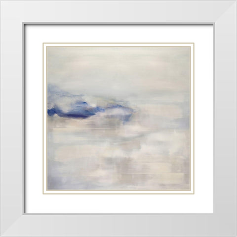 Tranquil with Blue White Modern Wood Framed Art Print with Double Matting by Springer, Rachel