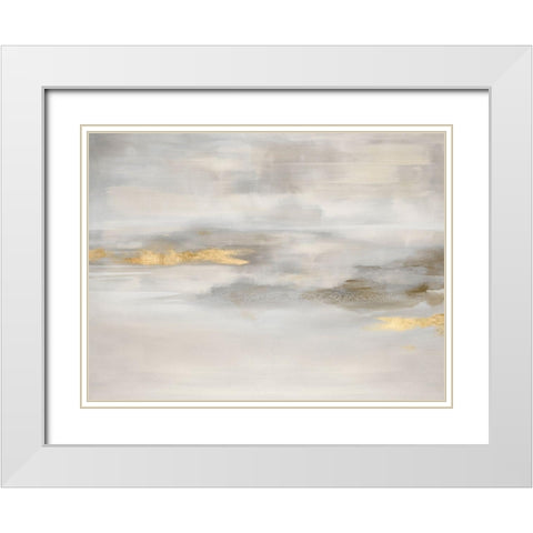 Ethereal in Neutral White Modern Wood Framed Art Print with Double Matting by Springer, Rachel